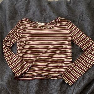 Long sleeve multicolor striped top